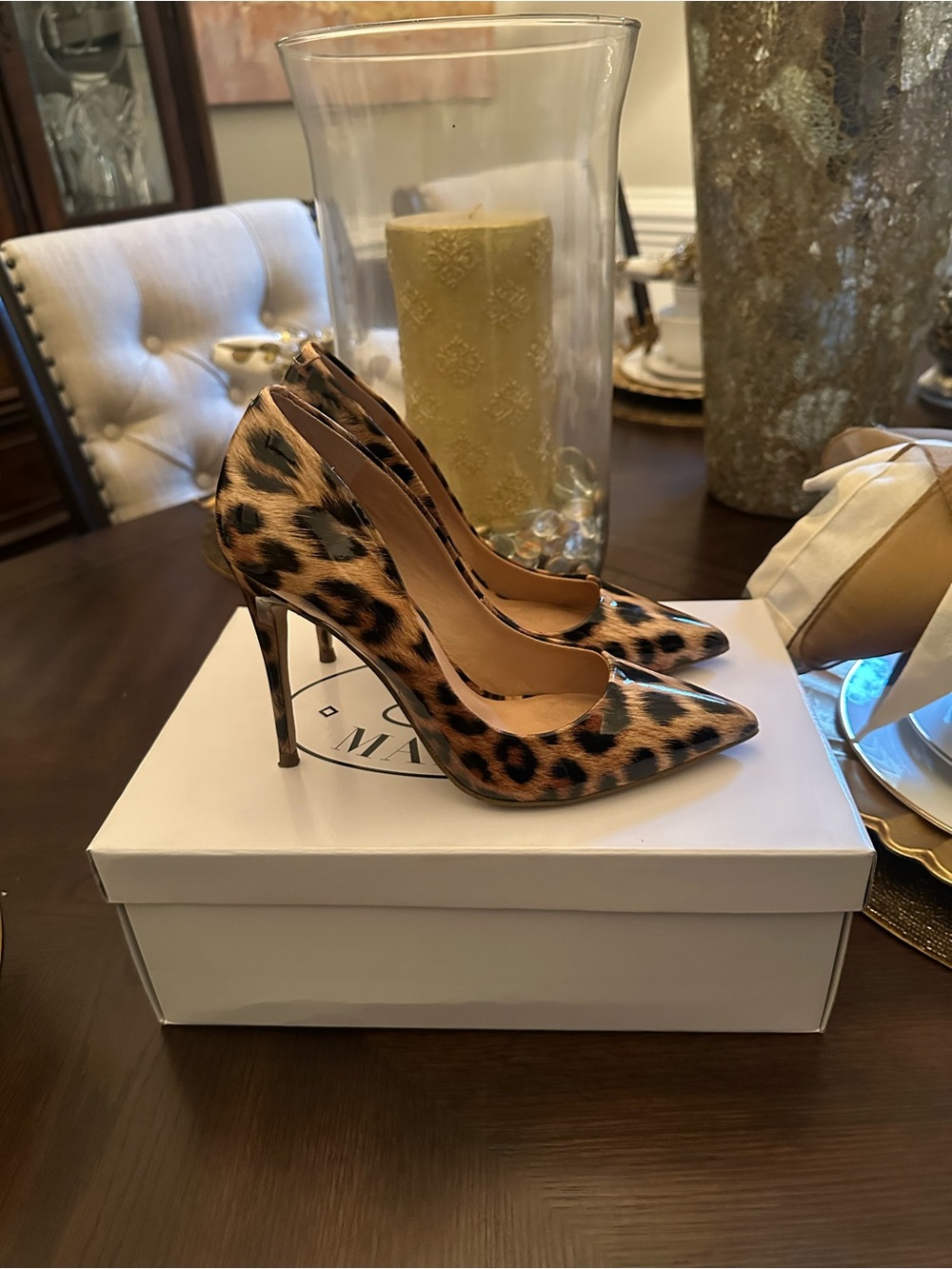 Slightly Worn Steve Madden Size 7  Leopard Print Pointed-Toe Stiletto Pumps